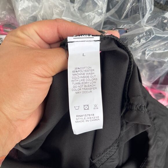 NWT individual thoughts black cut out dress Sz L - Picture 4 of 5